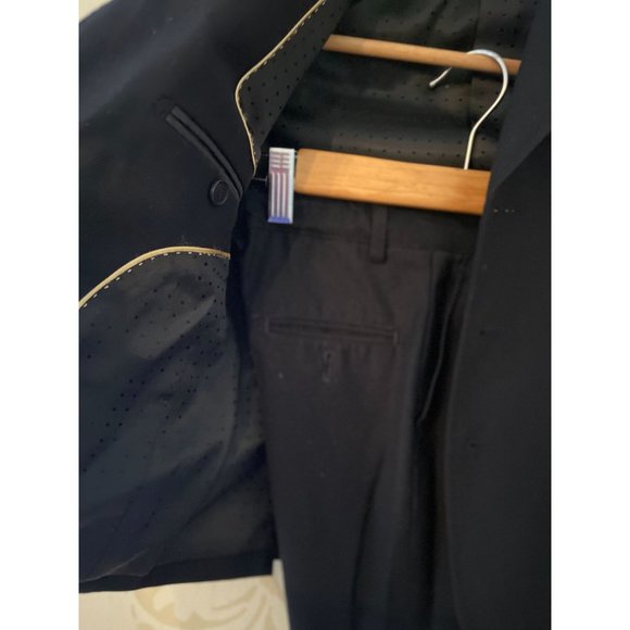 Boys Suit Azzurro Black 2pc Matching Suit Size 6 - Picture 4 of 8